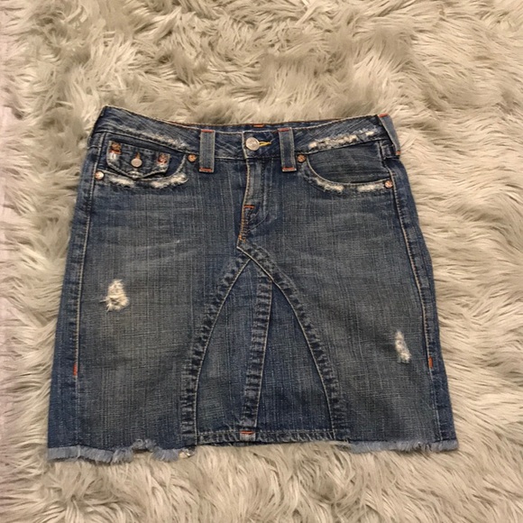 True Religion Dresses & Skirts - True Religion jean skirt size 28 length 17inch